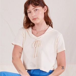 Big Bud Press Sailor Top Vintage White size XXS